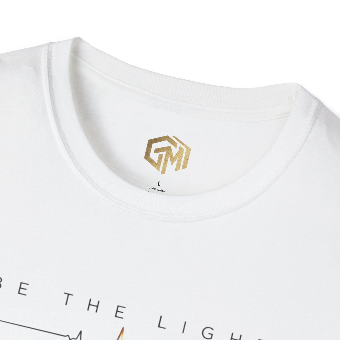 Be The Light T-Shirt — Minimal Faith-Inspired Heartbeat Tee