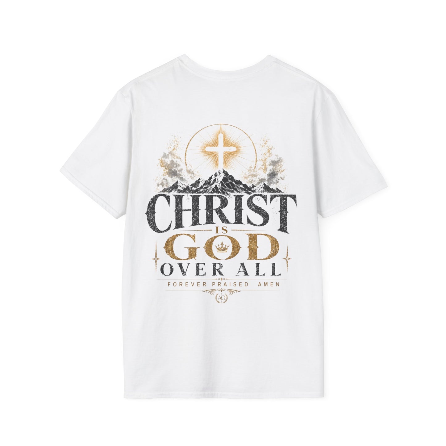 GoatMountain T‑Shirt — Heartbeat Cross | Romans 9:5