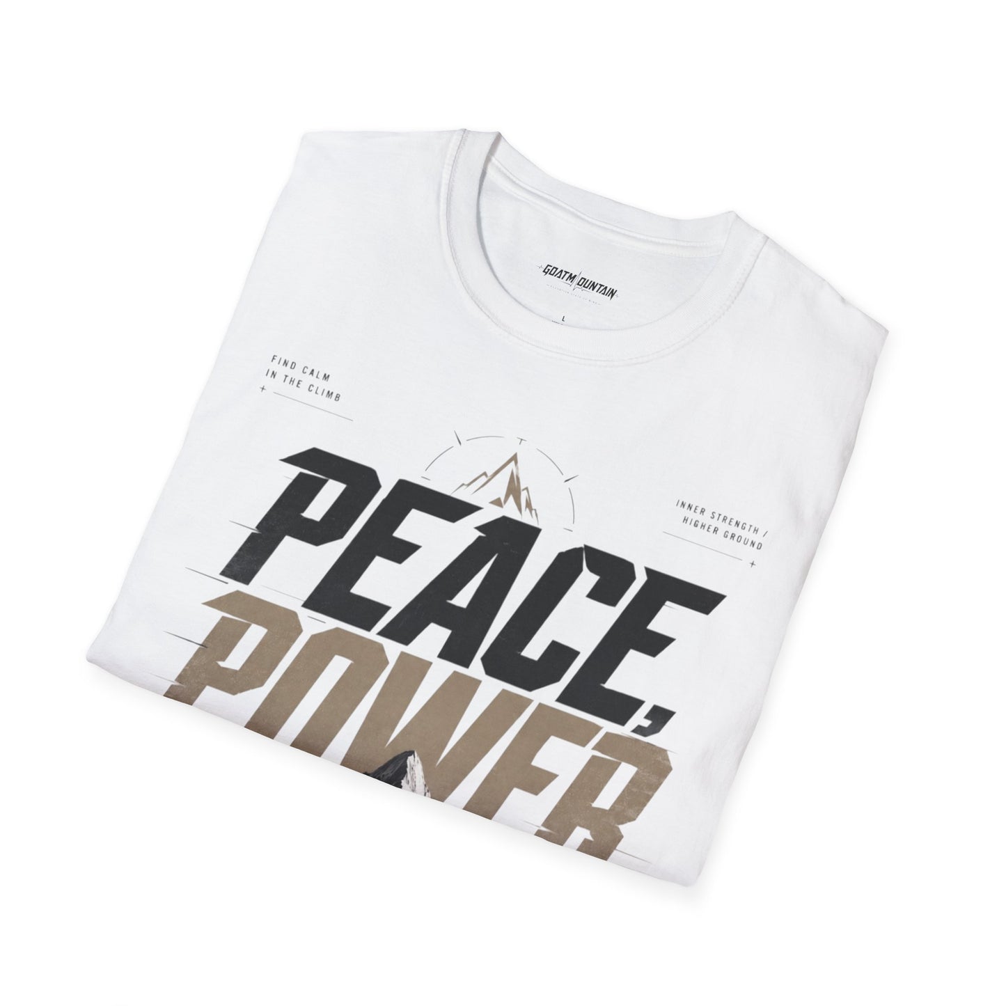 Peace Power Mind T-Shirt — Motivational Mountain Graphic Tee