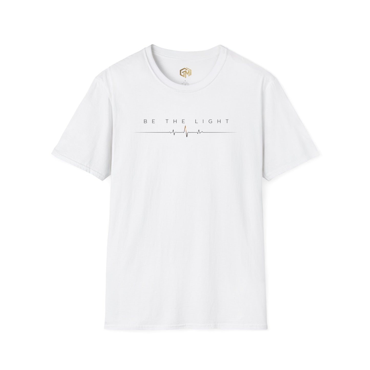 Be The Light T-Shirt — Minimal Faith-Inspired Heartbeat Tee
