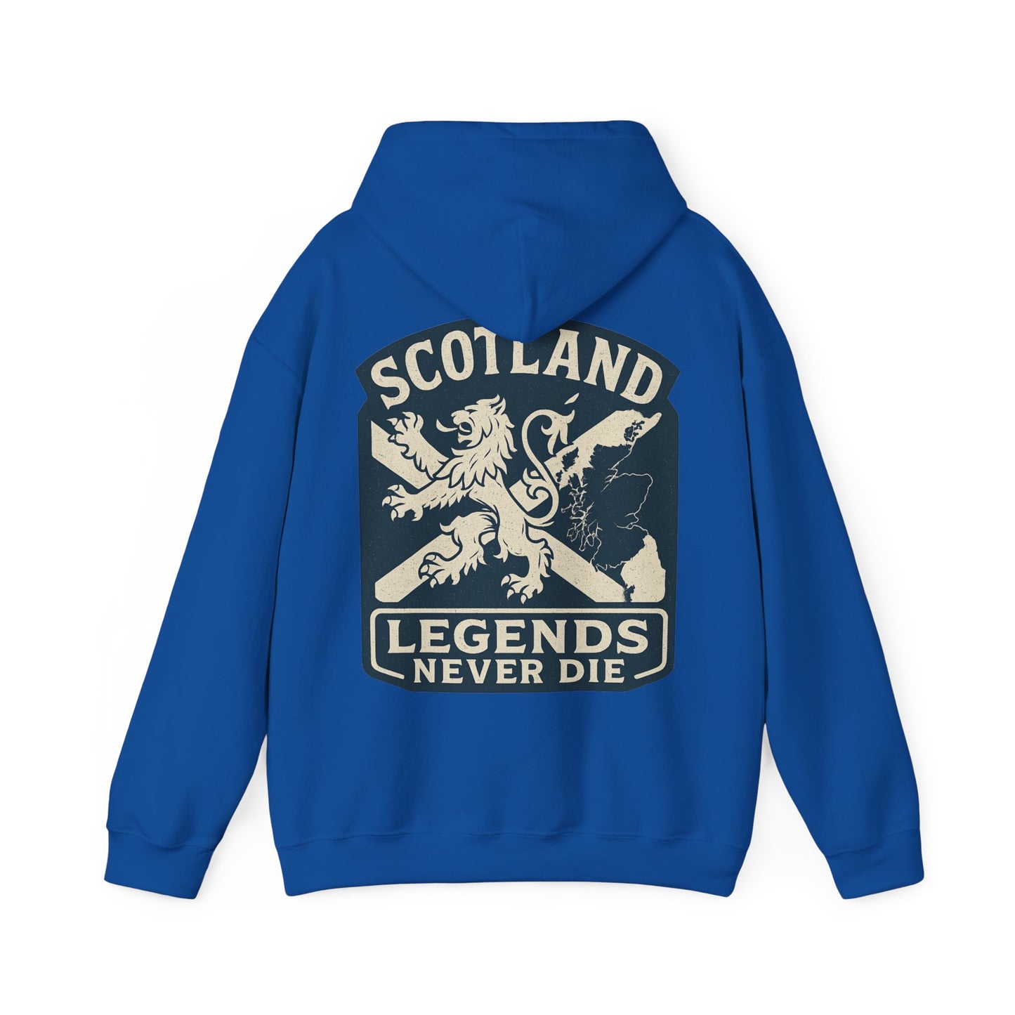 Scotland Legends Never Die Hoodie – Scottish Lion Crest Pullover