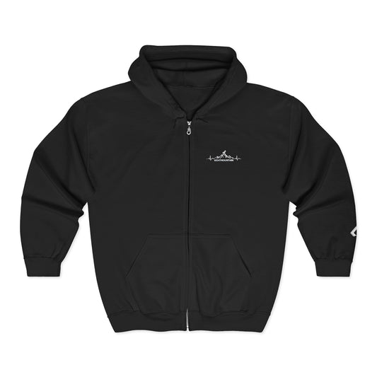GoatMountain Heartbeat - Embroidered Zip-Up Hoodie