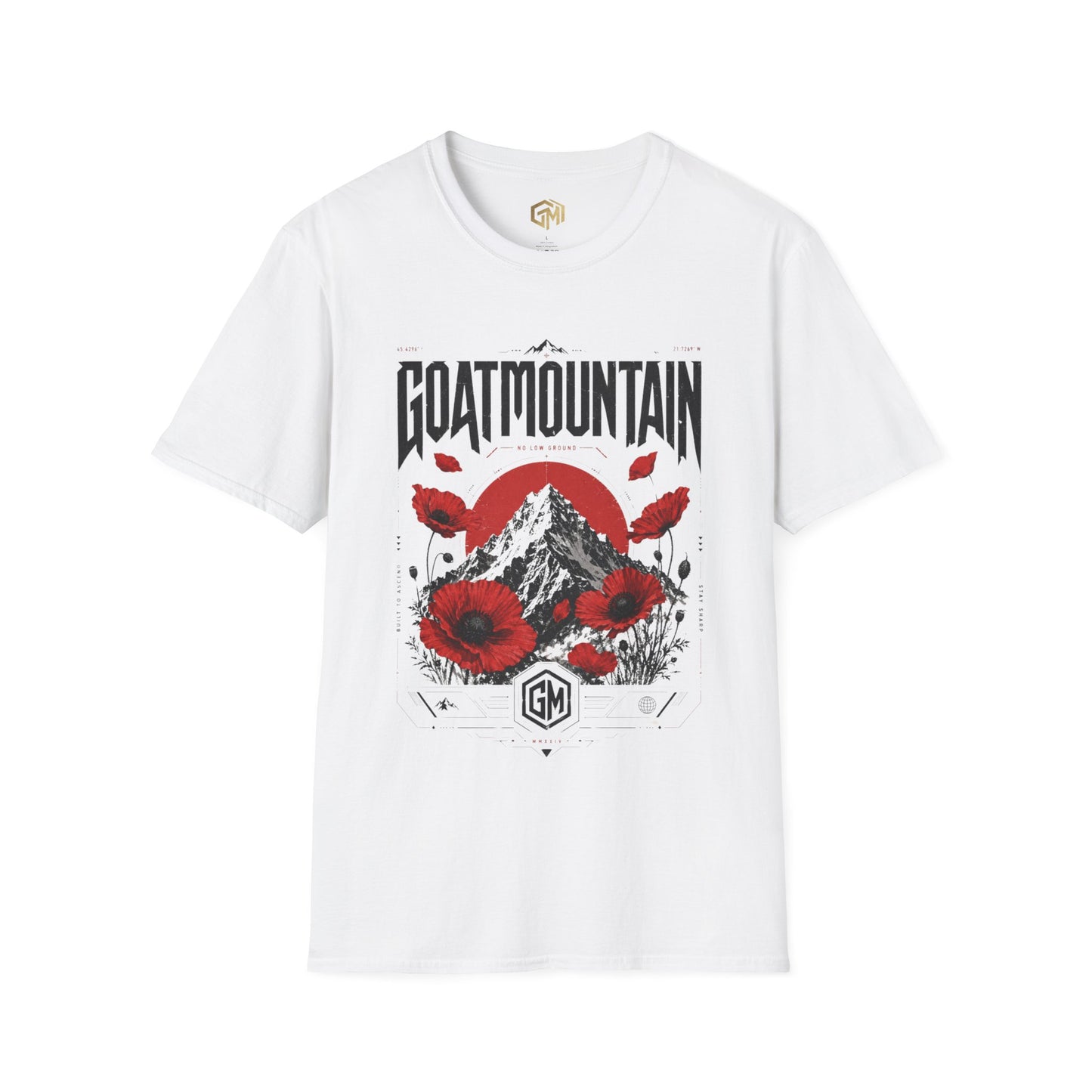 GoatMountain T-Shirt — Vintage Mountain & Poppy Graphic Tee
