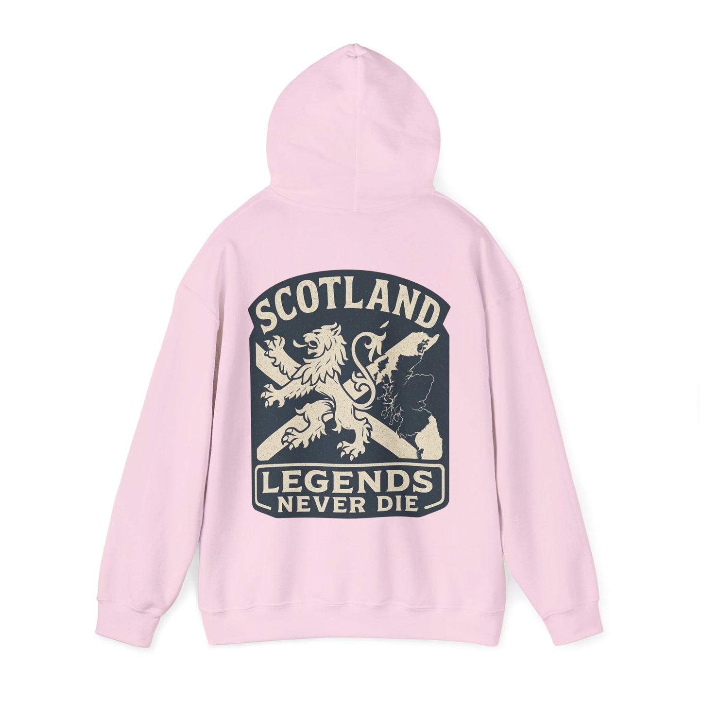 Scotland Legends Never Die Hoodie – Scottish Lion Crest Pullover