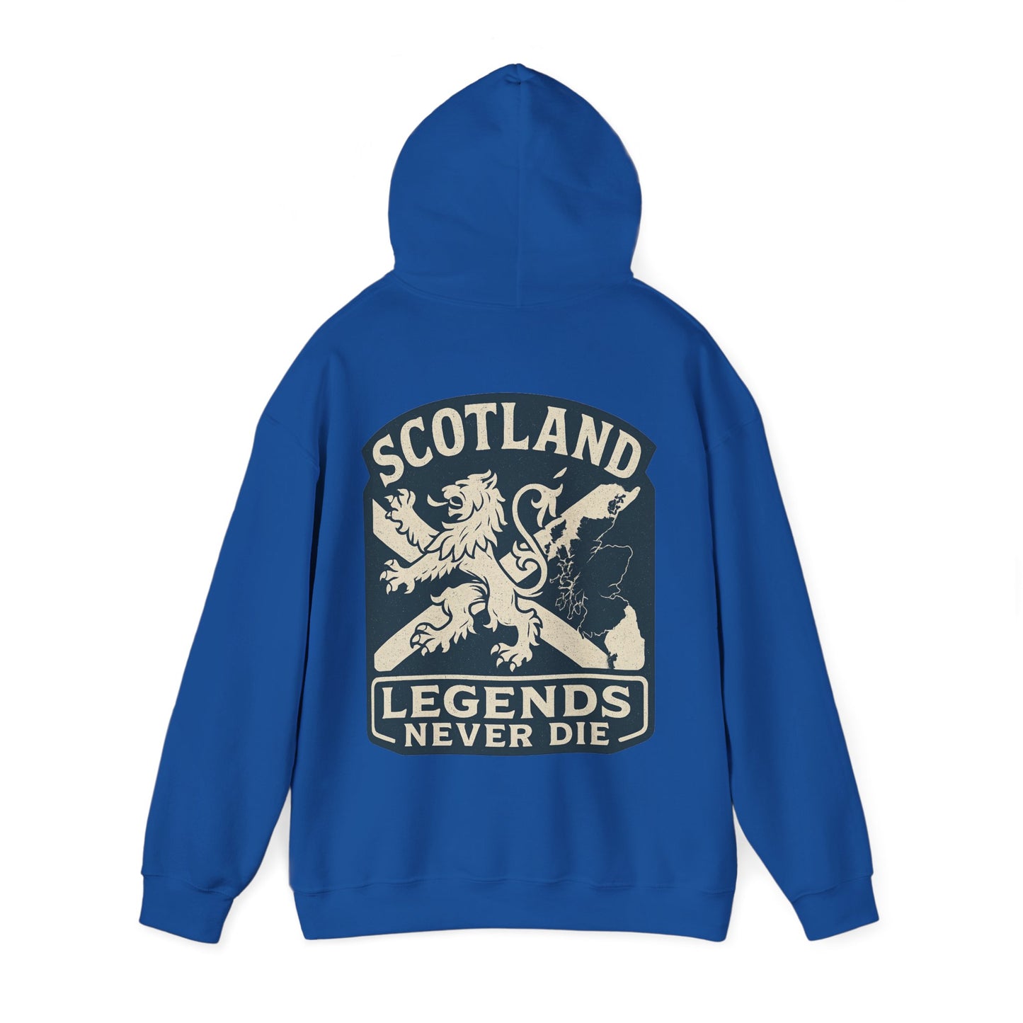 Scotland Legends Never Die Hoodie – Scottish Lion Crest Pullover