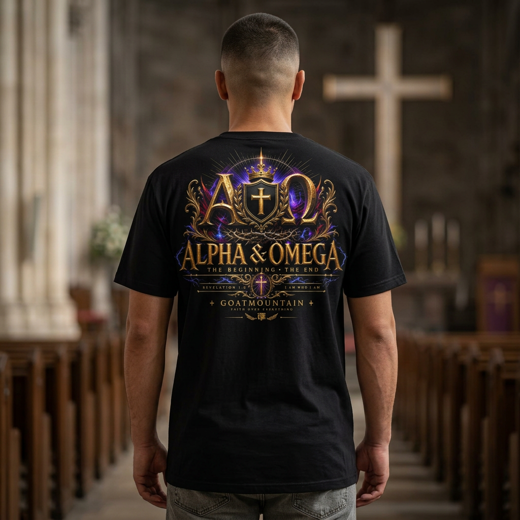 Alpha & Omega Christian Streetwear Hoodie / T-Shirt – GoatMountain Faith Graphic