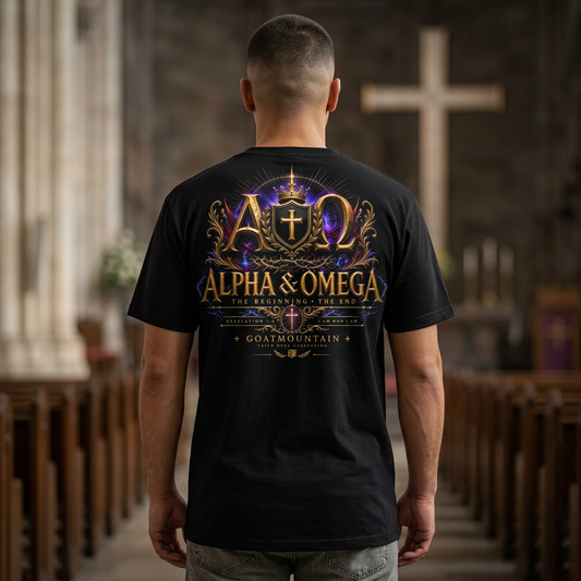 Alpha & Omega Christian Streetwear Hoodie / T-Shirt – GoatMountain Faith Graphic