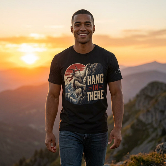 Hang In There GoatMountain Graphic T-Shirt