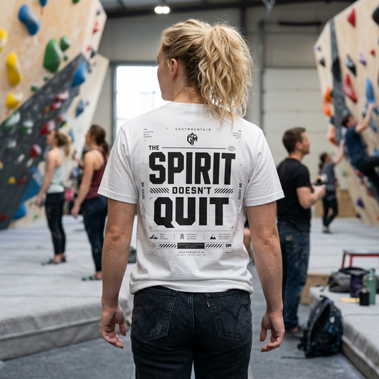 GoatMountain T-Shirt — The Spirit Doesn’t Quit Adventure Tee