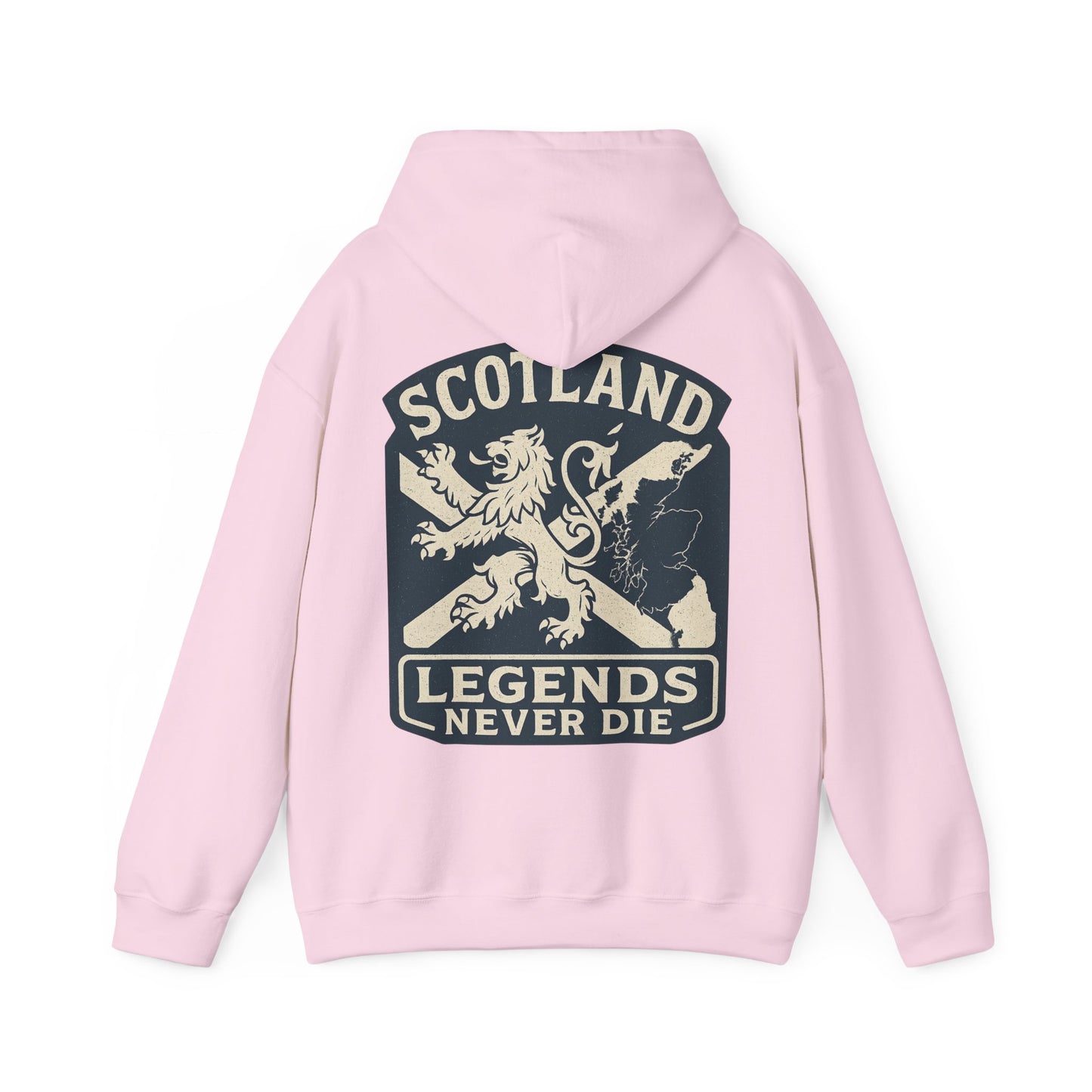 Scotland Legends Never Die Hoodie – Scottish Lion Crest Pullover