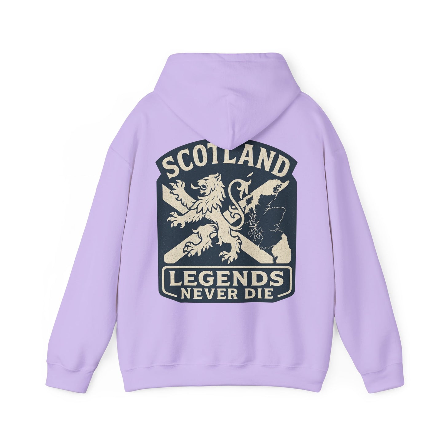 Scotland Legends Never Die Hoodie – Scottish Lion Crest Pullover