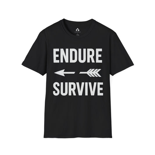 Endure Survive T-Shirt — Motivational Arrow Graphic Tee