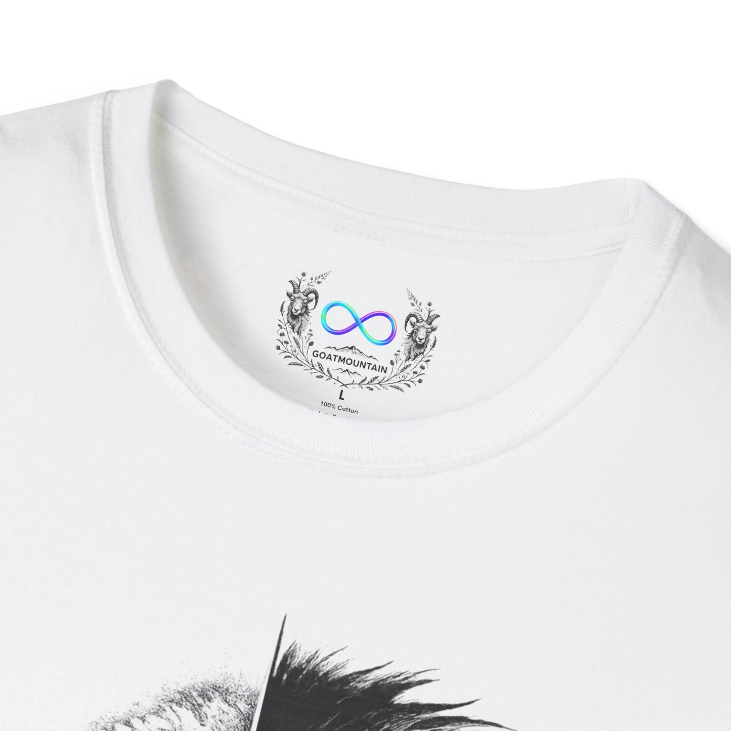 Lion and Lamb Half-Face T-Shirt — Duality (Faith & Strength)