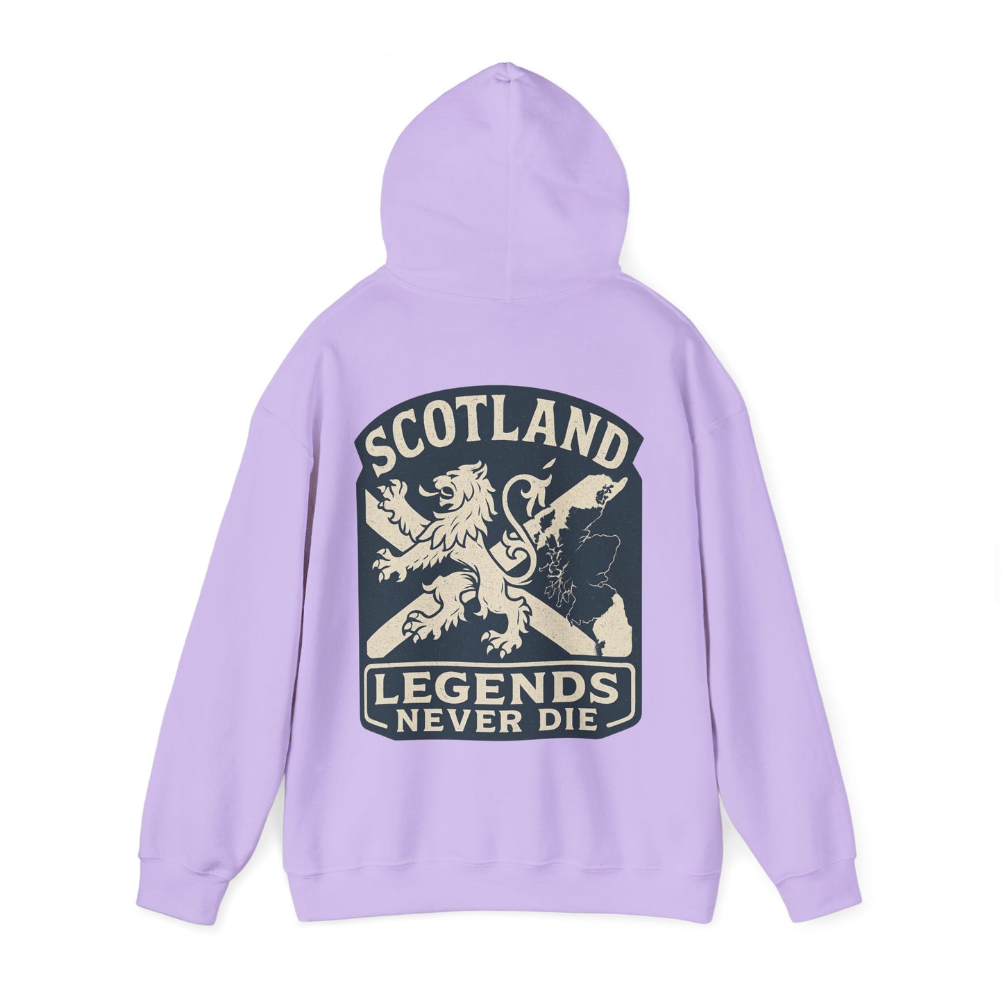 Scotland Legends Never Die Hoodie – Scottish Lion Crest Pullover